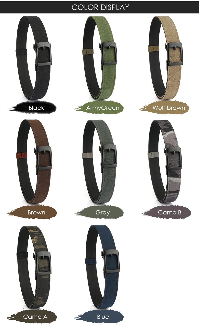 VATLY EDC Casual Gürtel Herren Nylon Rigid Military Automatik-Schnalle
