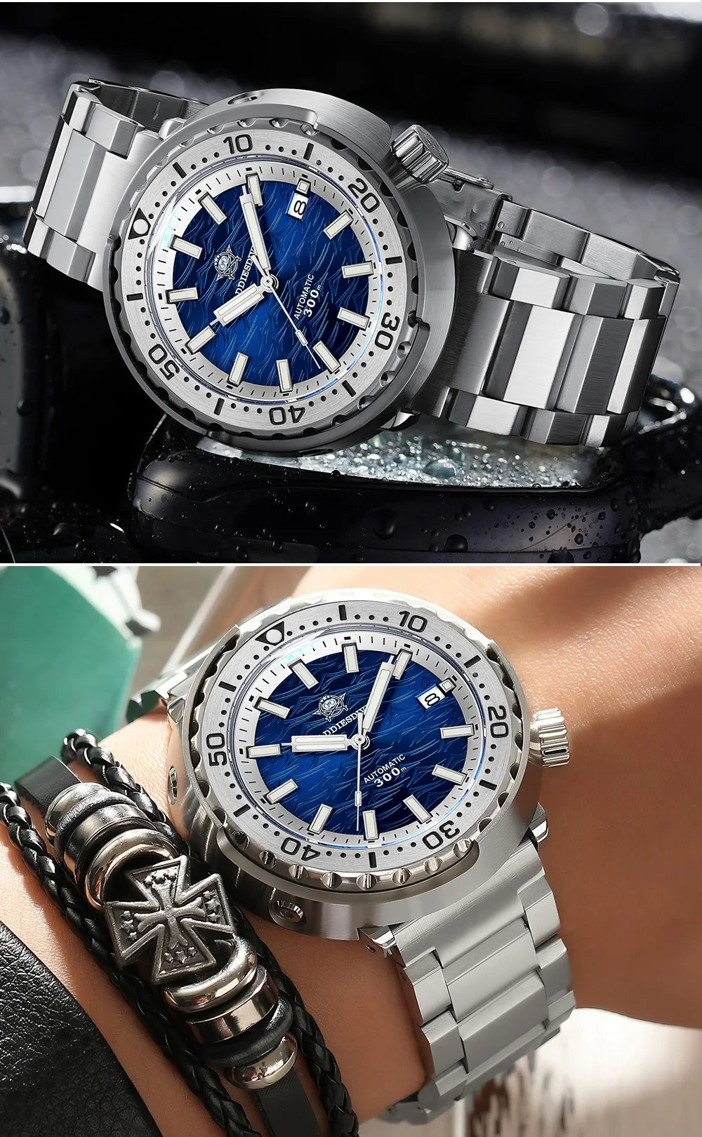 Herren-Taucheruhr mit 300 m Wasserdichtigkeit und NH35A-Automatikwerk
