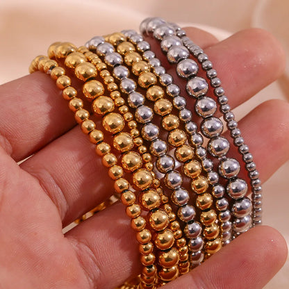 Damen-Perlenarmband mit Farbverlauf aus Edelstahl