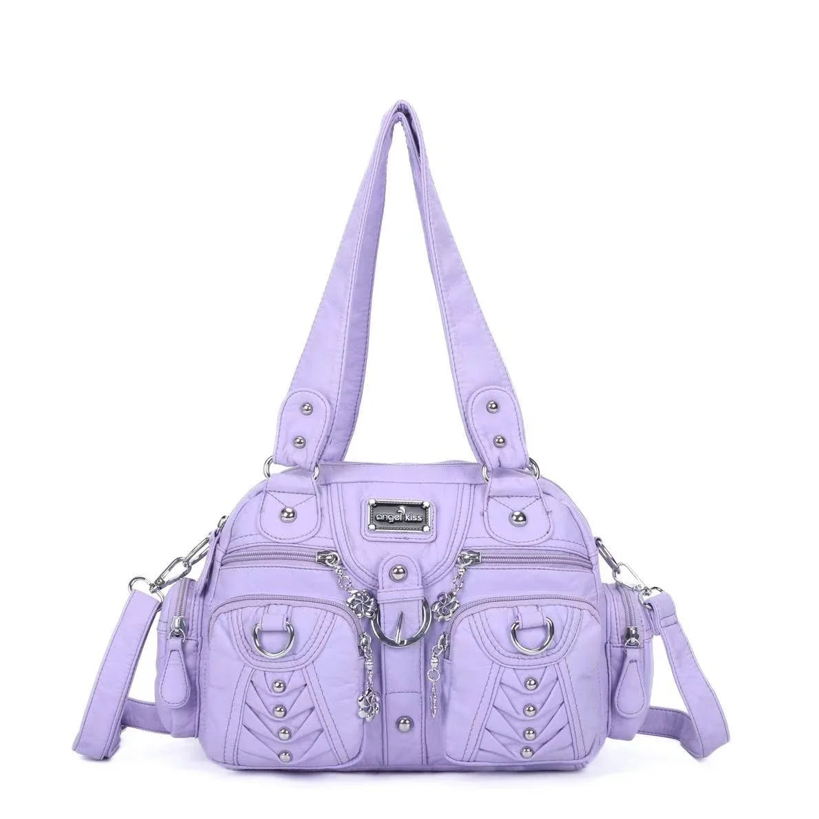 Damen-Satchel-Handtasche Aus PU-Leder Mit Top-Handle Und Mehrfachen Taschen Für Vielseitige Aufbewahrung
