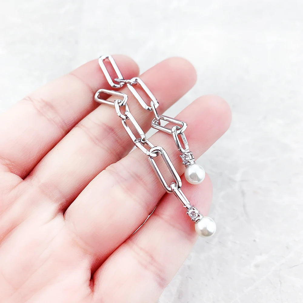 Damen-Ohrringe Perle Wassertropfen Vintage Eleganz aus Sterlingsilber