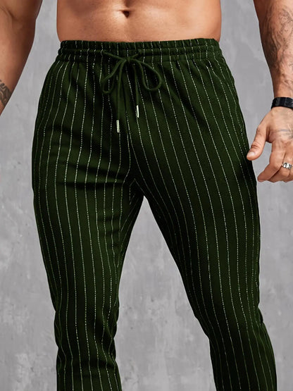 Neue Herren-Freizeithose mit gestreiften Taschen für Frühling und Sommer