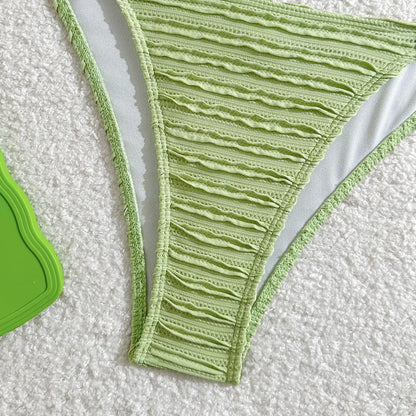Gestreifter Bikini-Set für Damen – Sexy Bademode im brasilianischen Stil für Strand und Pool