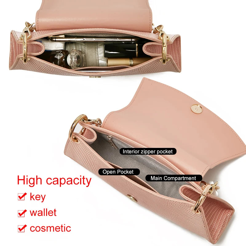 Damen Schultertasche aus PU-Leder Crossbody Travel Fashion