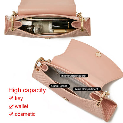 Damen-Schultertasche Mit Crossbody-Design Für Alltag Beruf Und Reisen Aus PU-Leder Praktisch Gepolstertes Innenfach
