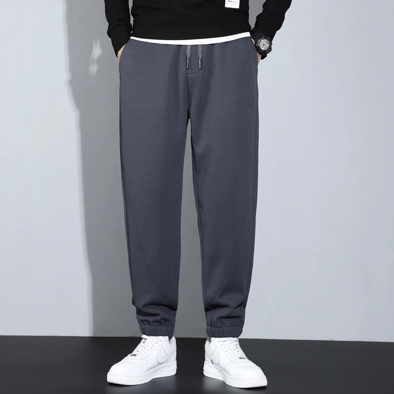 Herren Jogginghose aus weichem Fleece für Herbst und Winter mit Taschen