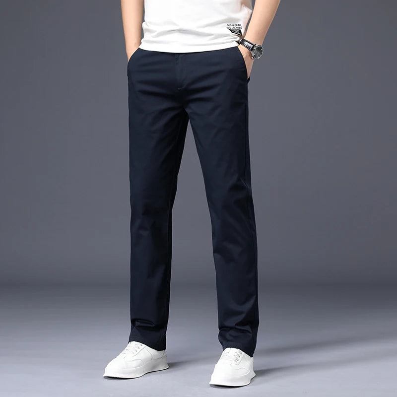 Herren Hose aus Baumwolle mit lässigem Stretch und geradem Schnitt