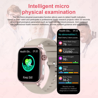Damen und Herren Mikro-Smartwatch mit EKG und Gesundheitsfunktionen