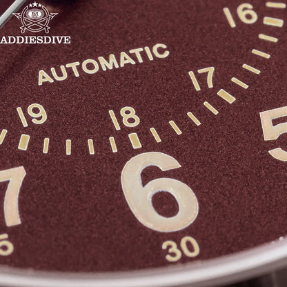 Herren-Vintage-Automatikuhr mit NH35A-Werk und Saphirglas