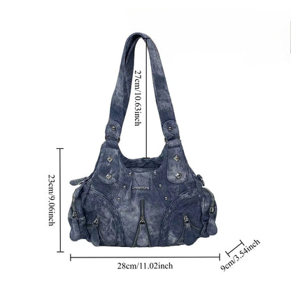 Damen-Schultertasche Kompakte Größe mit Reißverschluss Alltagsbegleiterin Leicht Praktisch