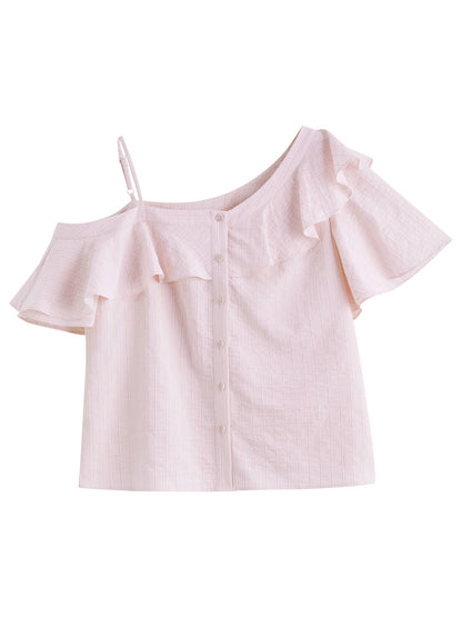 Kurzarm-Damenbluse im Workwear-Stil mit Kordelzug – ideal für den Sommer und den Büroalltag