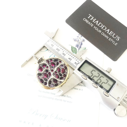 Damen-Charm-Anhänger Granatapfel Fruchtbarkeit II aus Sterlingsilber