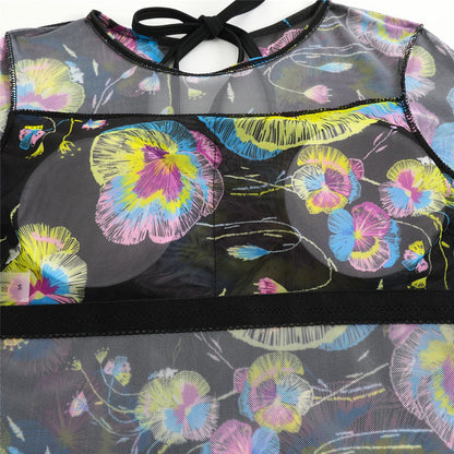 Damen-Hose mit Blumenmuster