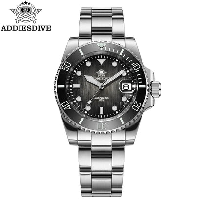 Herren Automatikuhr mechanisch Saphirglas 8215 200m wasserdicht Leuchtzeiger Edelstahl