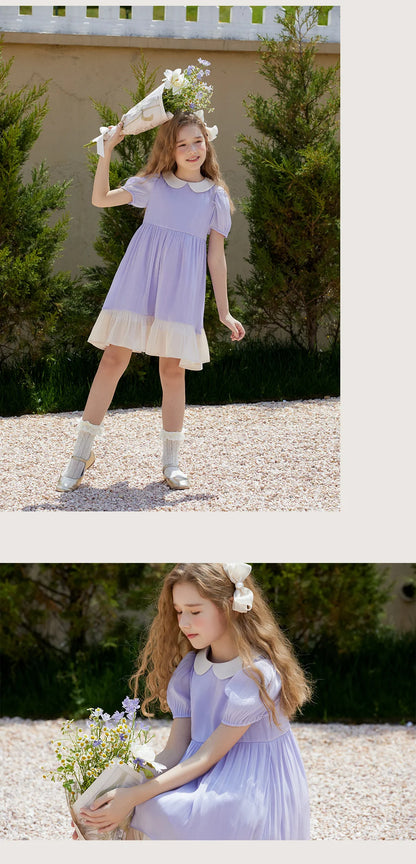 Langärmliges Winterkleid für Mädchen mit rotem Plüsch und weißem Tüll – Prinzessinnen-Geburtstagskleid für Kinder von 3 bis 14 Jahren