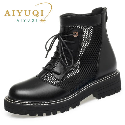 Damen Schnürstiefel Britisch Stil Coole 41-42