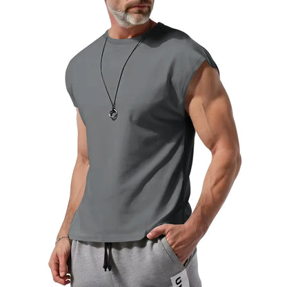 Eng anliegendes Herren-Unterhemd aus Baumwolle – schweißabsorbierend und ideal für Fitness und Sport im Sommer.