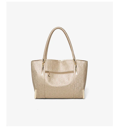 Damen Handtasche aus Split-Leder mit großer Kapazität
