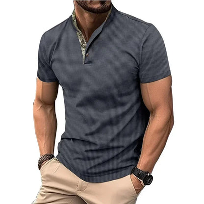 Herren-Polo-T-Shirt mit kurzen Ärmeln und Knopfleiste – große Größen, ideal für den Sommer