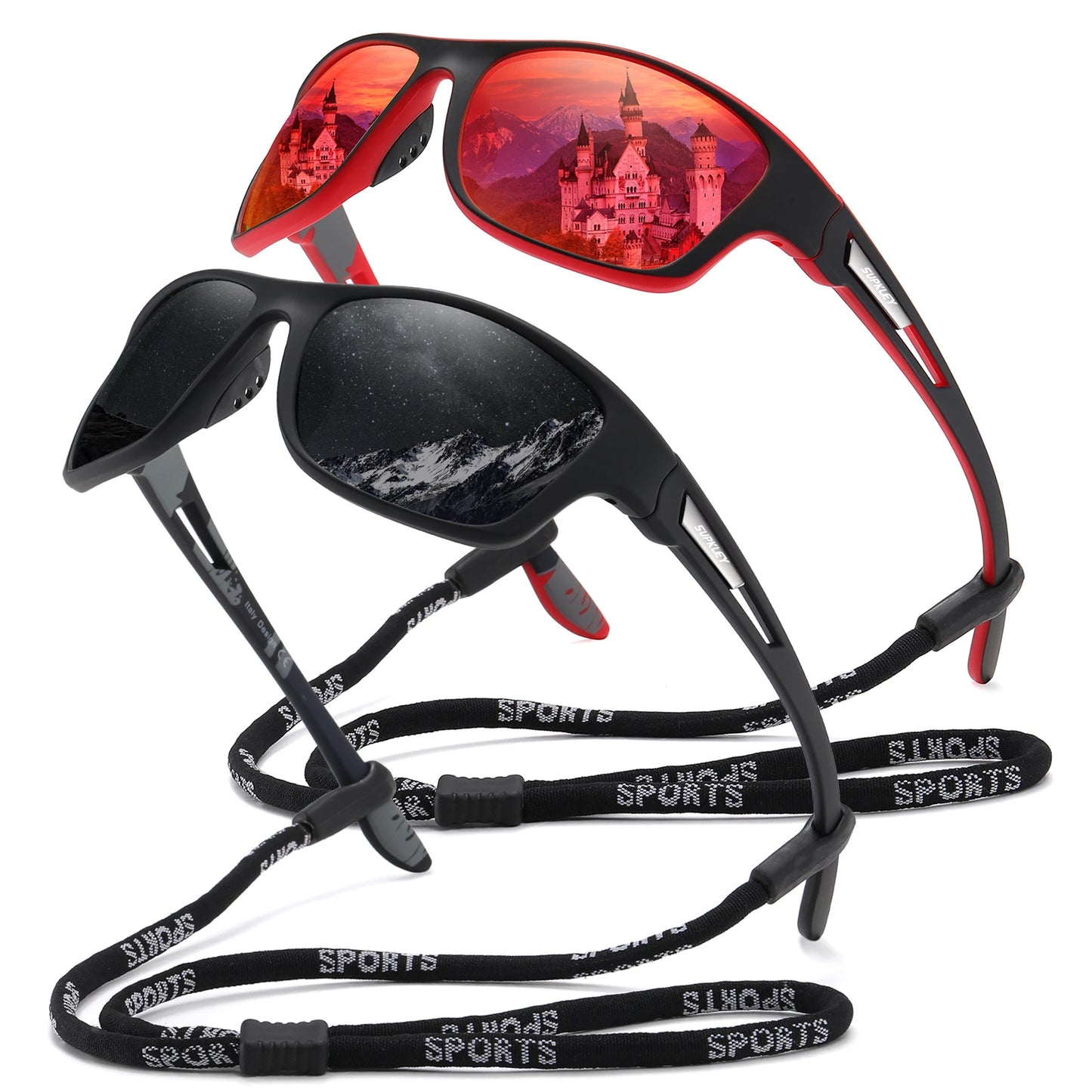 Sonnenbrille Sport polarisiert bunt UV400 Spiegel Bergsteiger Herren
