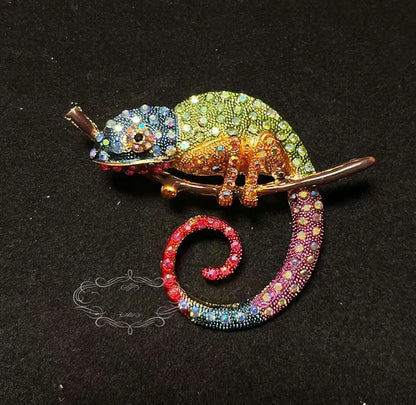 Brosche Katze Schmetterling Kristall Strass Barock Palast Tier Emaille Unisex