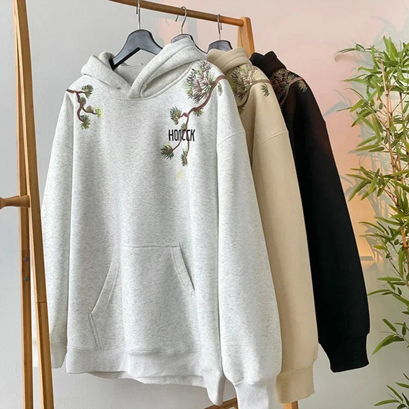 Herbst Kiefer Grafik Hoodies Für Männer Y2K Vintage Streetwear Oversize Mit Kapuze Sweatshirts 2025, Neue Harajuku Fleece Casual Hoody