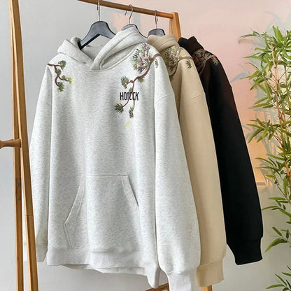 Herbst Kiefer Grafik Hoodies Für Männer Y2K Vintage Streetwear Oversize Mit Kapuze Sweatshirts 2025, Neue Harajuku Fleece Casual Hoody