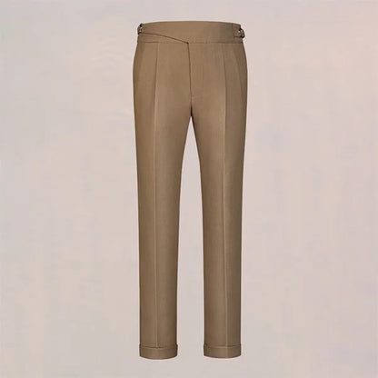 Herren anzüge Hose hohe Taille Freizeit neunte Hose Armee grün braun Khaki Italien Casual Style Hose plus Größe 40 Frühling Herbst