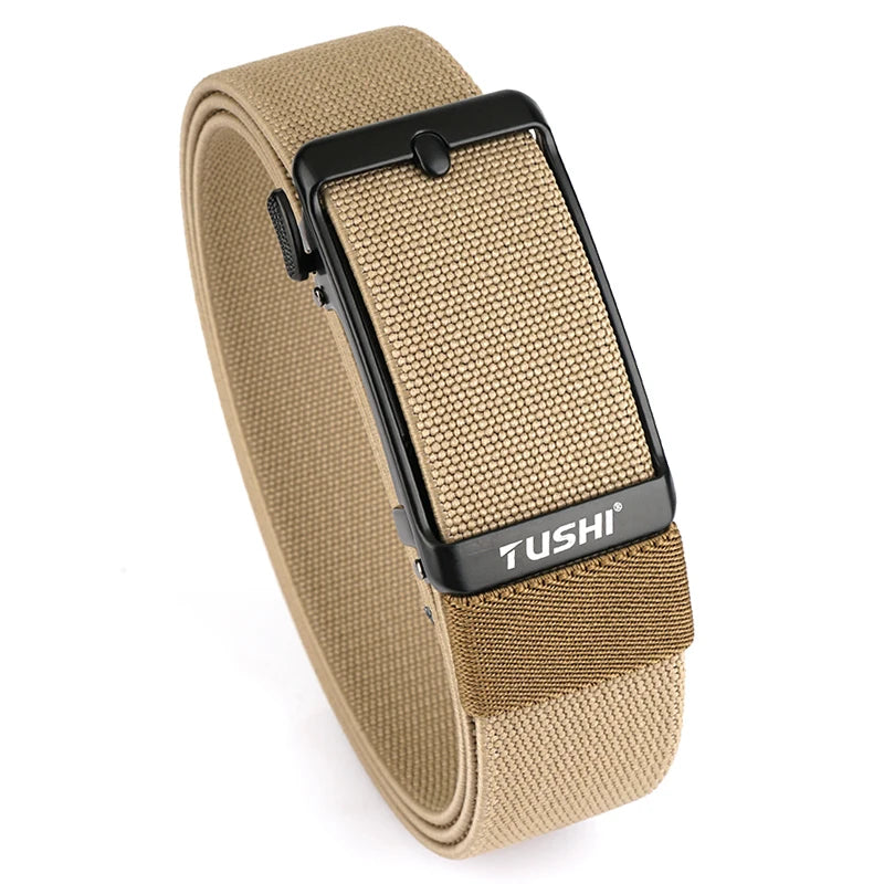 Unisex-Gürtel aus Nylon mit elastischer Passform und Automatischer Metallschnalle