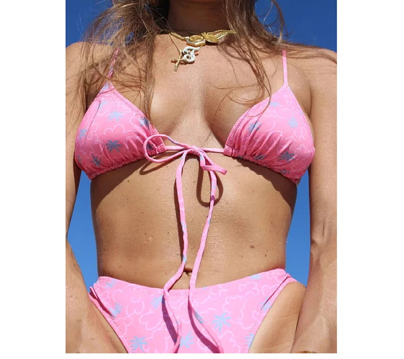 Zweiteiliges Damen-Badeanzug-Set mit hoher Taille – ideal für Strand und Pool