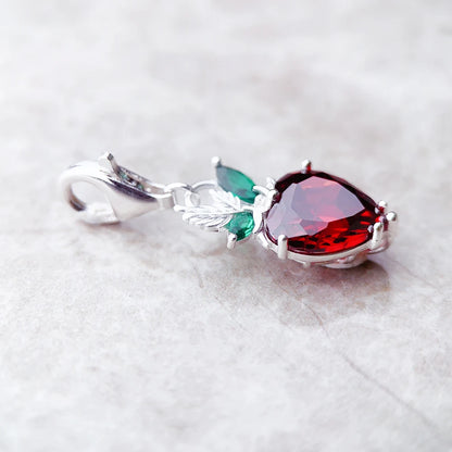 Damen-Charm-Anhänger Erdbeere romantisch Sommer aus Sterlingsilber
