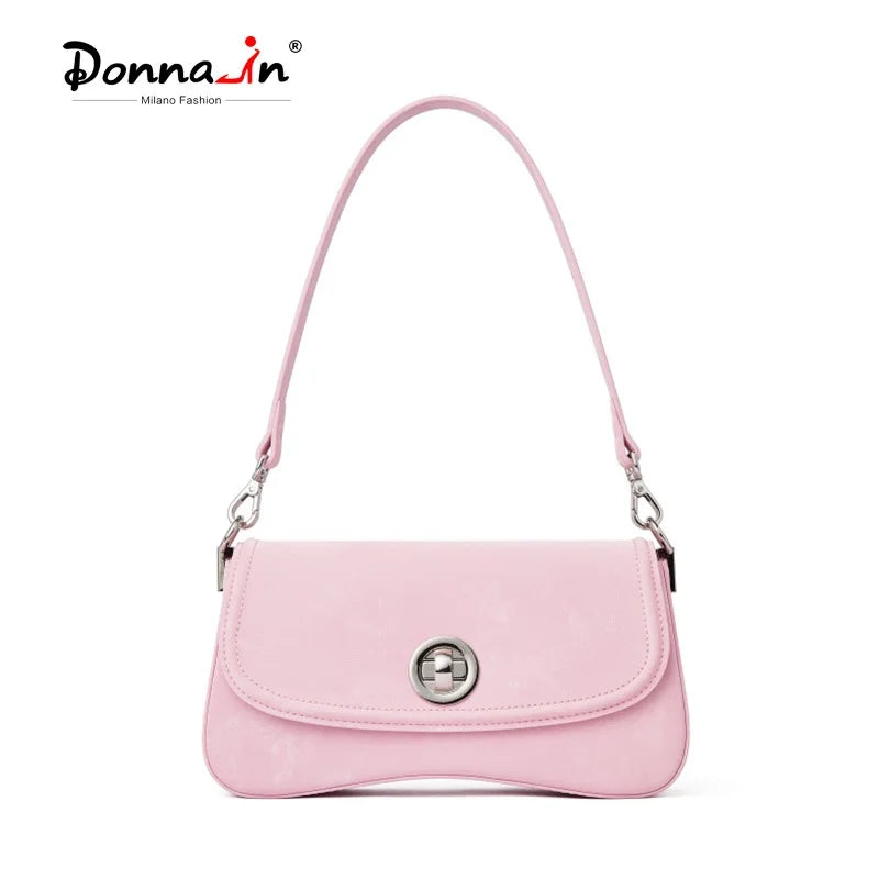 Natürliche Rindleder Schultertasche Frühlingslook