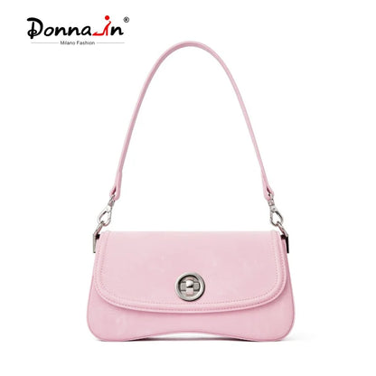 Natürliche Rindleder Schultertasche Frühlingslook