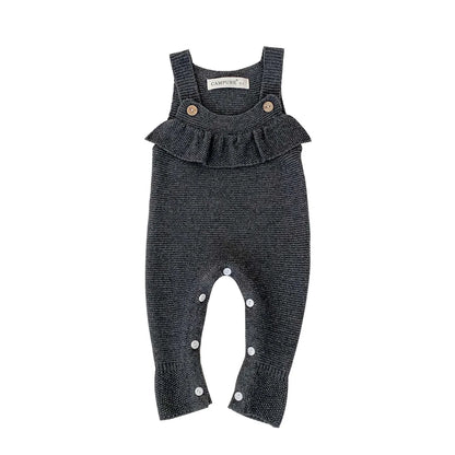Baby Strampler aus Strick mit Rüschen für Jungen und Mädchen