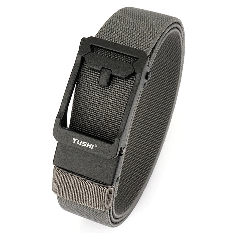 Herren-Gürtel Elastischer Nylon-Gürtel Mit Automatischer Metallschnalle Verstellbare Länge