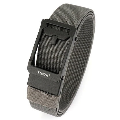 Herren-Gürtel Elastischer Nylon-Gürtel Mit Automatischer Metallschnalle Verstellbare Länge