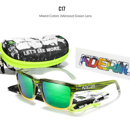 Sonnenbrille quadratisch polarisiert 37 Farben UV400 lässig Outdoor Unisex