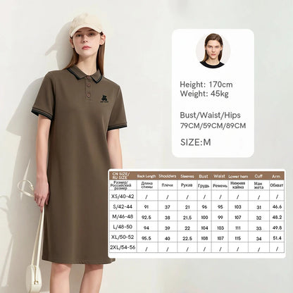 Stylisches Polokleid Für Damen Mit Farbblock Look Und Komfort