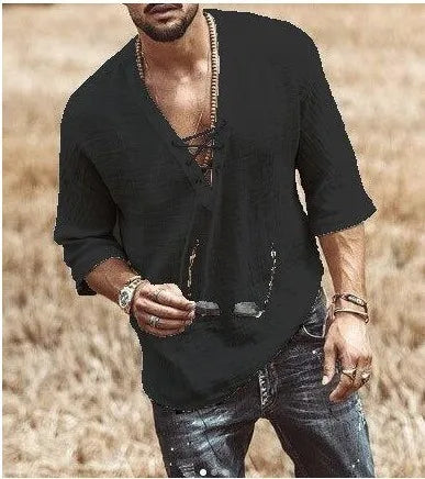 Leichte Herren-Jeans in Sommerfarben mit Ripped-Design – Stretch-Slim-Straight für lässigen Look im koreanischen Stil