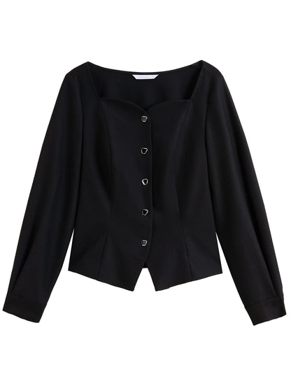 Langärmlige Damenbluse aus 100% Baumwolle in Blau und Pink – ideal für den Herbst und den Arbeitsalltag