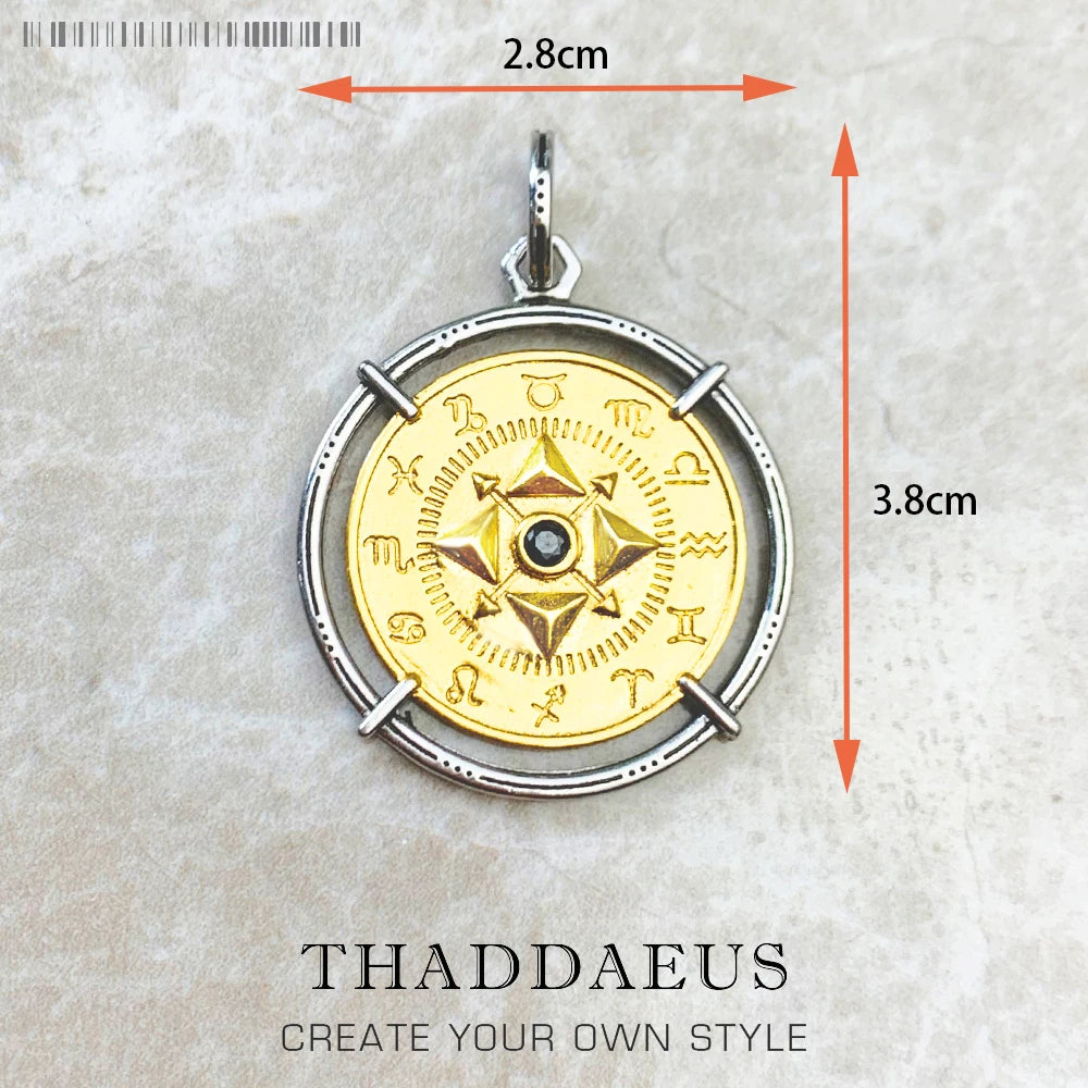 Damen-Charm-Anhänger Amulett magisch Natur Elemente aus Sterlingsilber