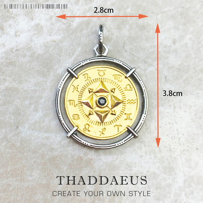 Damen-Charm-Anhänger Amulett magisch Natur Elemente aus Sterlingsilber