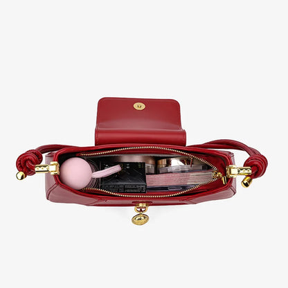 Spaltleder Schultertasche Rot | Alltagsbegleiter