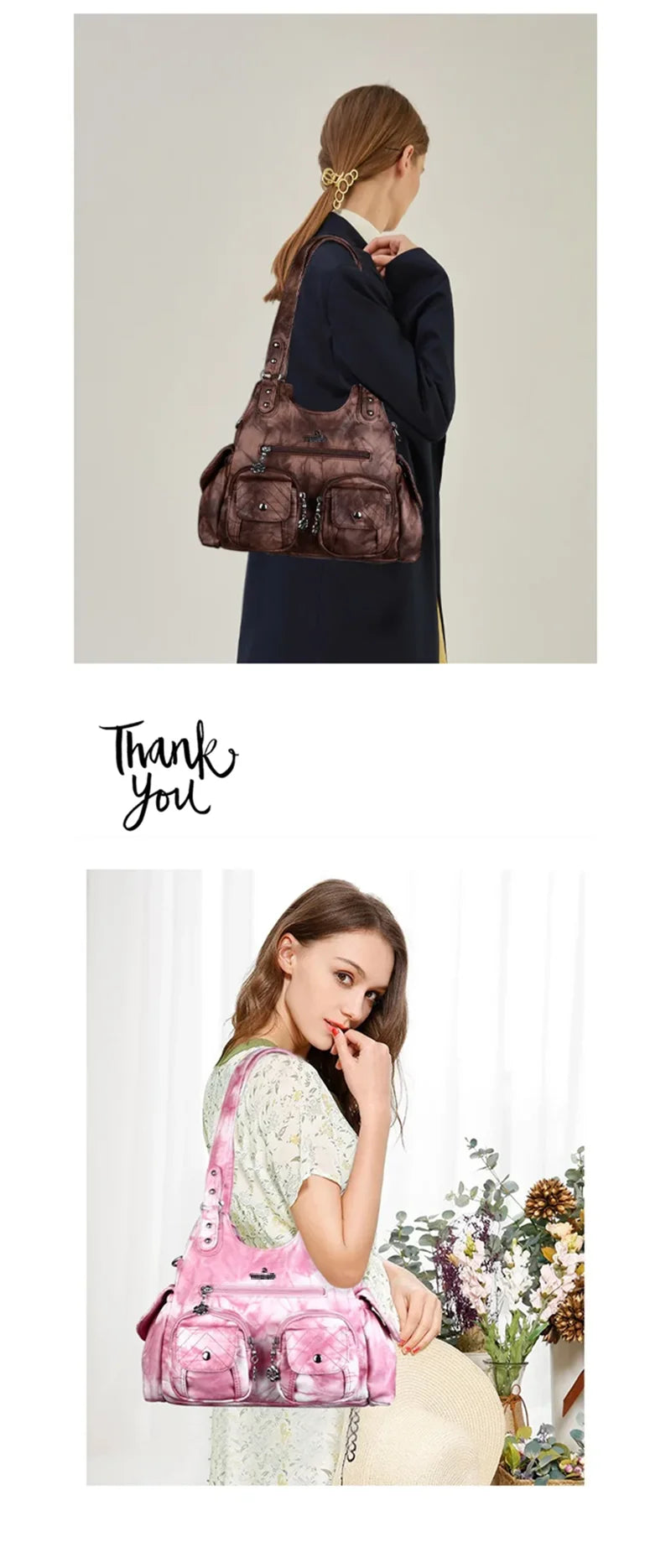 Damen-Handtasche Mit Viel Stauraum Und Mehrfachfächern Aus PU-Leder Für Alltag Und Freizeit