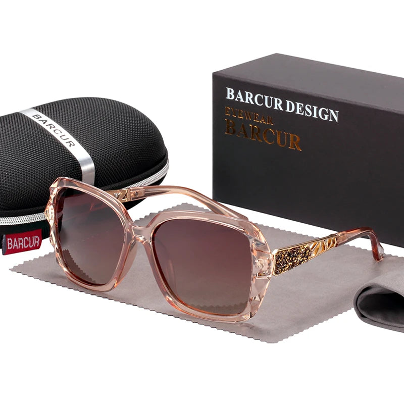 Damen-Sonnenbrille UV400 Farbverlauf polarisiert elegant Lady