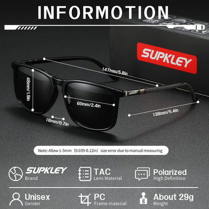 Sonnenbrille quadratisch klassisch polarisiert PC UV400 Sport Unisex