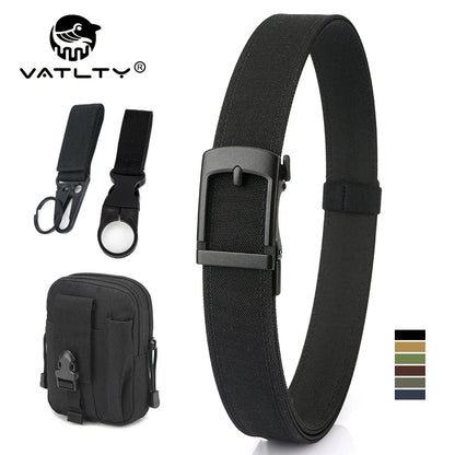 VATLY EDC Casual Gürtel Herren Nylon Rigid Military Automatik-Schnalle