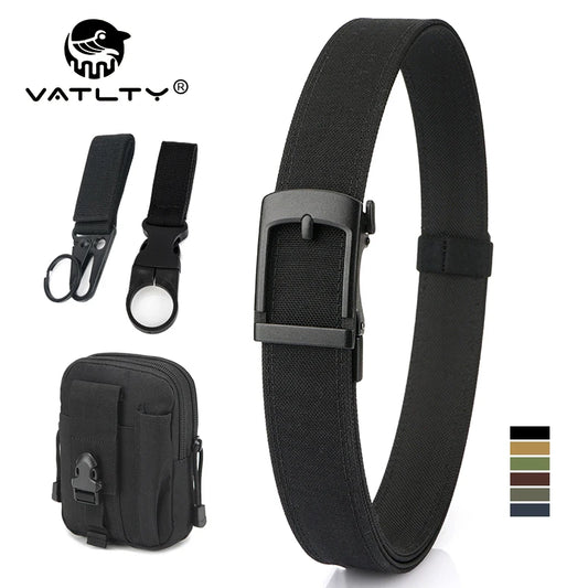 VATLY EDC Casual Gürtel Herren Nylon Rigid Military Automatik-Schnalle