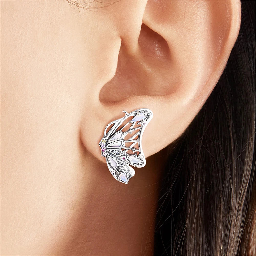 Damen-Ohrringe Schmetterling stilvolles Böhmen aus Sterlingsilber