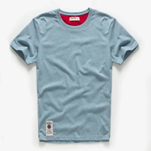 Männer T-Shirt aus Baumwolle im klassischen O-Ansatz mit hochwertiger Verarbeitung